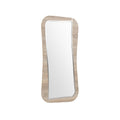 Sleek Wooden Framed Standing Mirror with Curved Edges